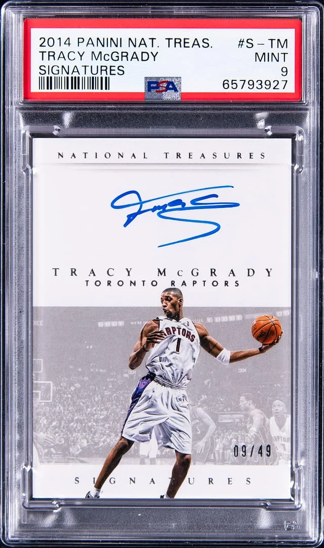 2014-15 Panini National Treasures Tracy Mcgrady Signatures #S-TM card image