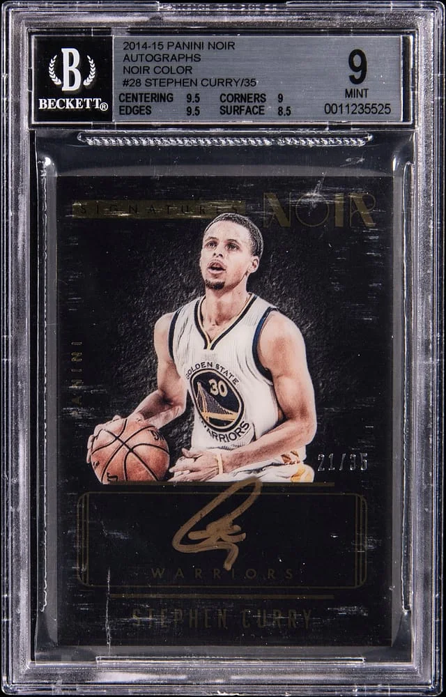2014-15 Panini Noir Stephen Curry Autographs Noir Color #NC-SC card image
