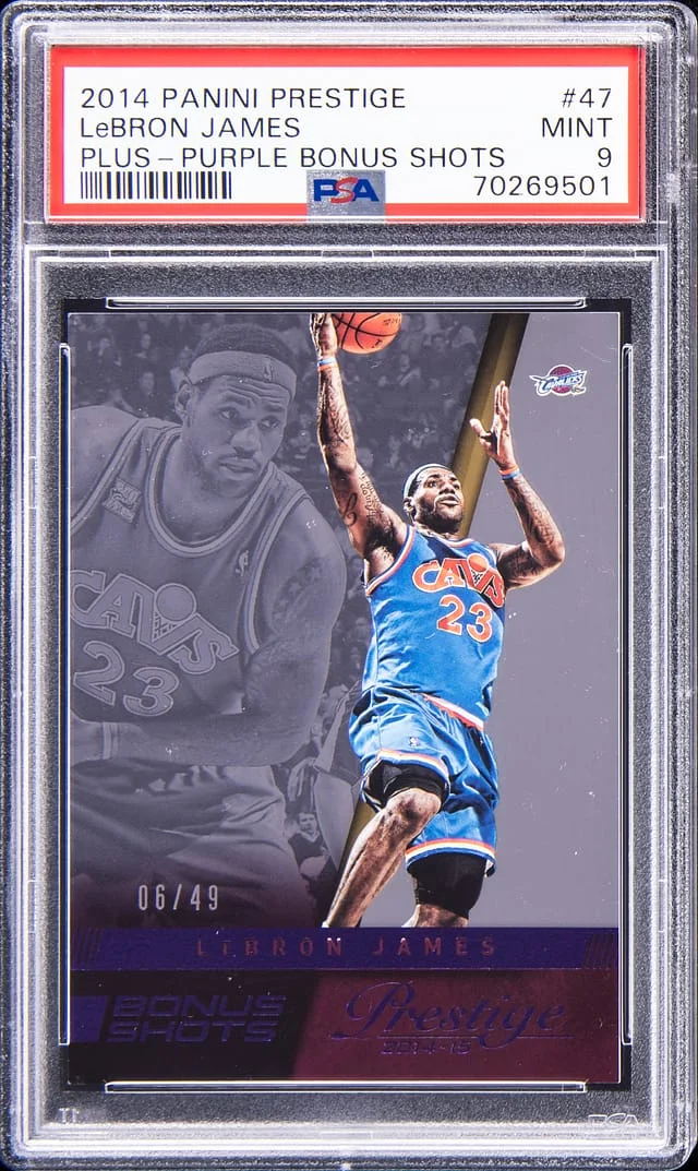 2014-15 Panini Prestige LeBron James Plus Purple Bonus Shots #179 card image