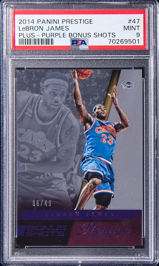2014-15 Panini Prestige LeBron James Plus Purple Bonus Shots #47 card image
