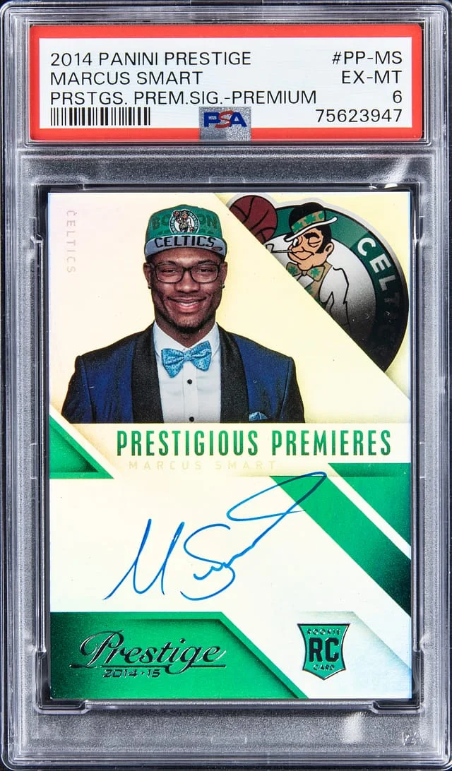 2014-15 Panini Prestige Marcus Smart Prestigious Premiers Signatures Premium #PP-MS card image
