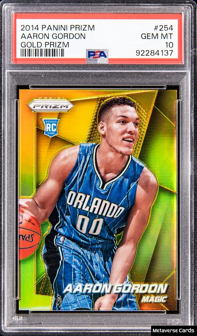 2014-15 Panini Prizm Aaron Gordon Gold Prizm #254 card image