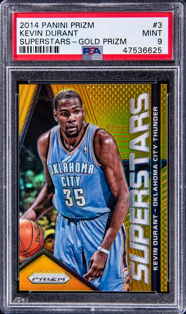 2014-15 Panini Prizm Kevin Durant Superstars Gold Prizm #3 card image