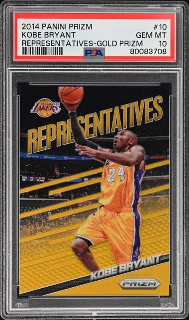 2014-15 Panini Prizm Kobe Bryant Representatives Gold Prizm #10 card image