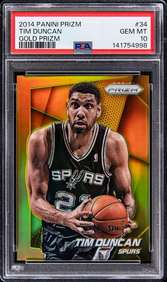 2014-15 Panini Prizm Tim Duncan Gold Prizm #34 card image