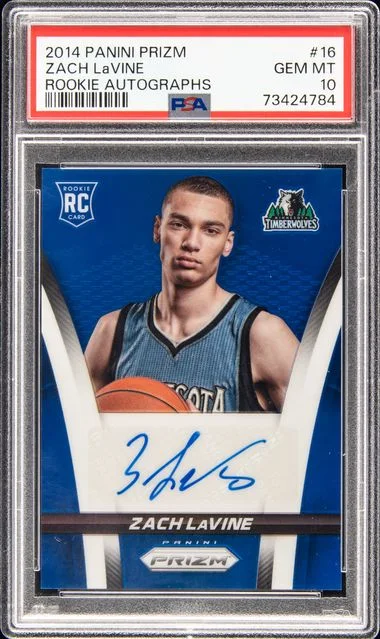2014-15 Panini Prizm Zach LaVine Autograph #16 card image