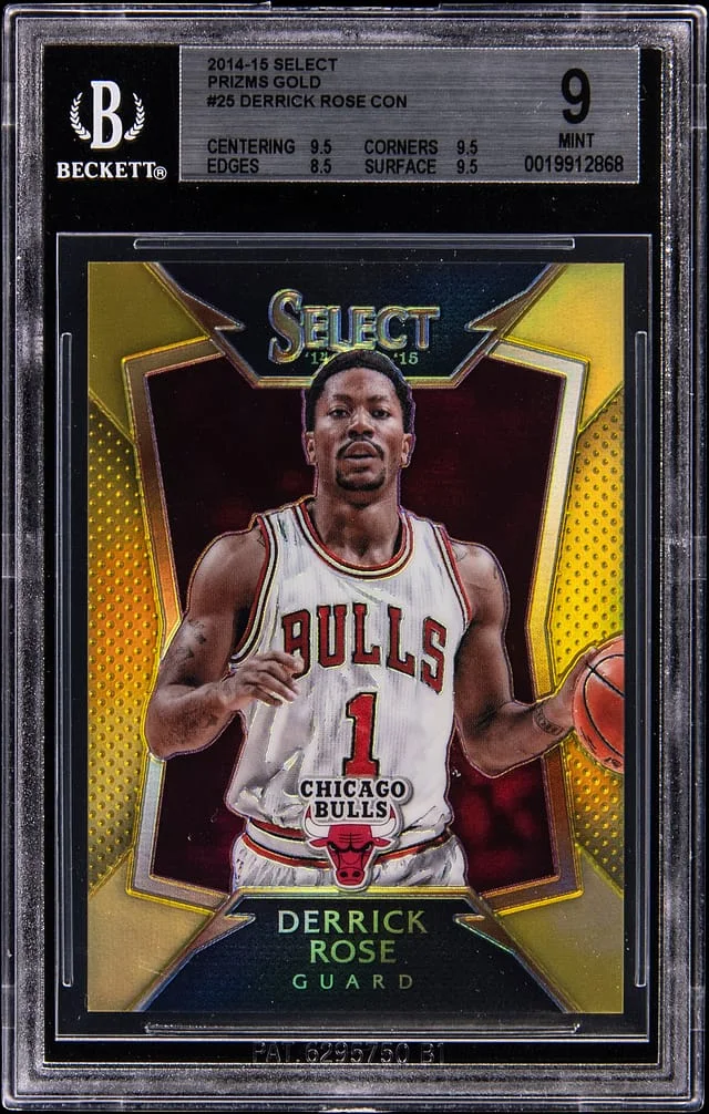 2014-15 Panini Select Derrick Rose Prizms Gold #25 card image