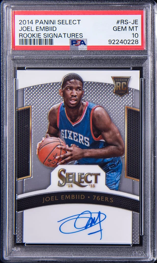 2014-15 Panini Select Joel Embiid Signature #RS-JE card image