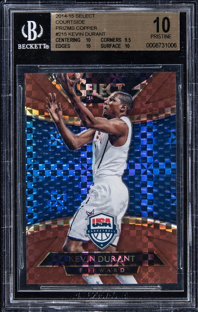2014-15 Panini Select Kevin Durant Courtside Prizm Copper #215 card image