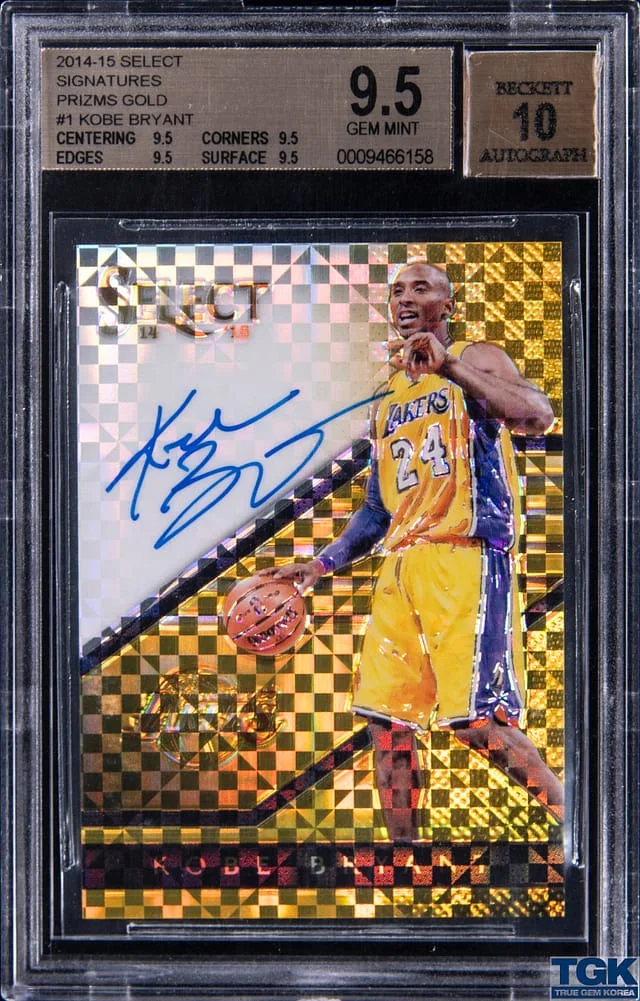 2014-15 Panini Select Kobe Bryant Signatures Gold Prizm #S-KB card image