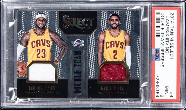 2014-15 Panini Select LeBron James/Kyrie Irving Double Team Jerseys #4 card image