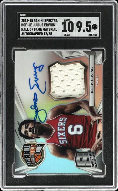 2014-15 Panini Spectra Julius Erving Hall Of Fame Material #HOF-JE card image