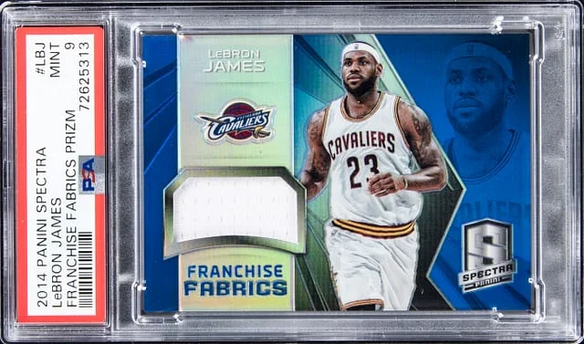 2014-15 Panini Spectra LeBron James Franchise Fabrics Prizm #FRA-LBJ card image