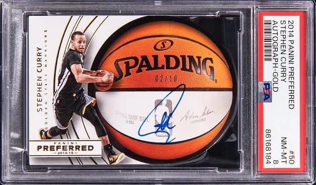2014-15 Panini Stephen Curry Preferred Autograph Gold #50 card image