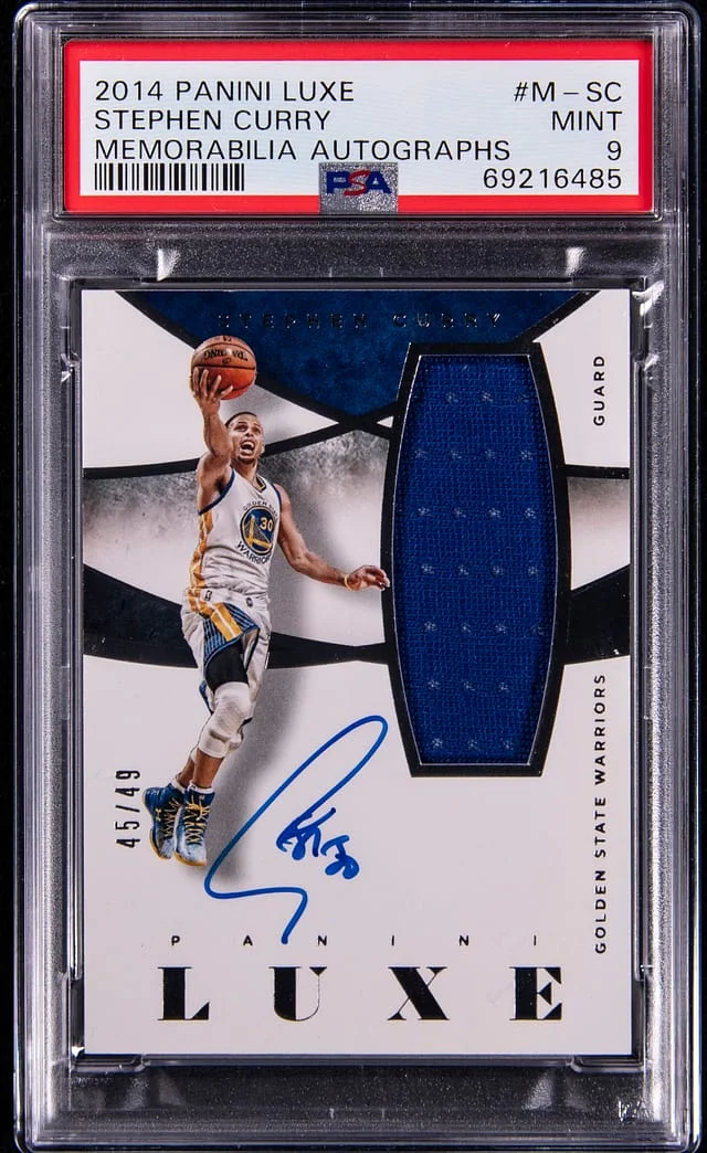 2014-15 Panini Stephen Curry Luxe Memorabilia Autographs #M-SC card image