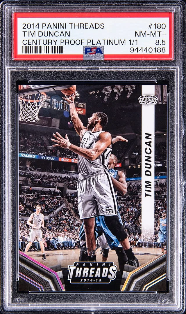 2014-15 Panini Tim Duncan Threads Century Proof Platinum #180 card image