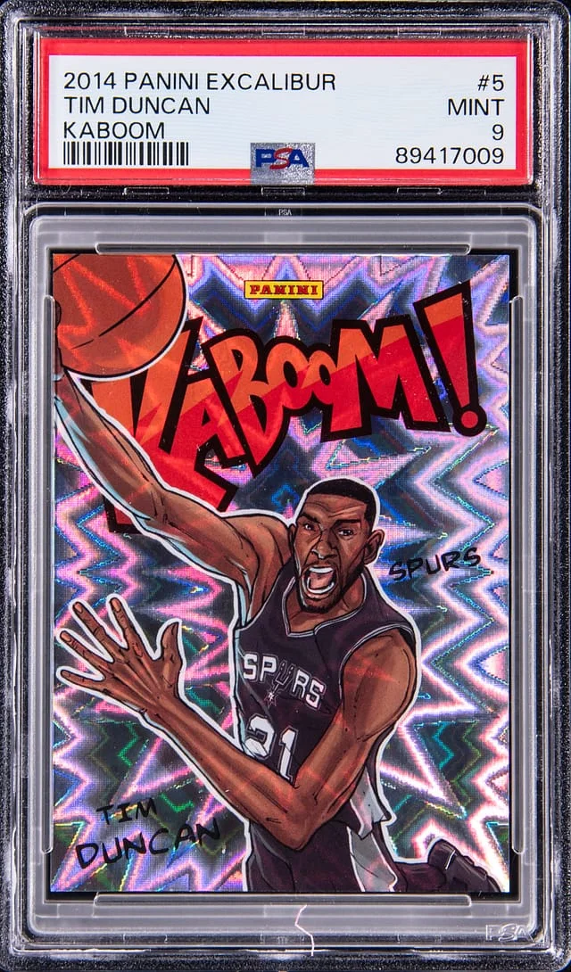 2014-15 Panini Tim Duncan Excalibur Kaboom! #5 card image