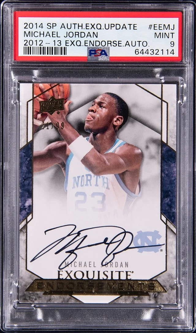 2014-15 SP Authentic Michael Jordan Exquisite Update 2012-13 Exquisite Endorsements Autograph #EE-MJ card image