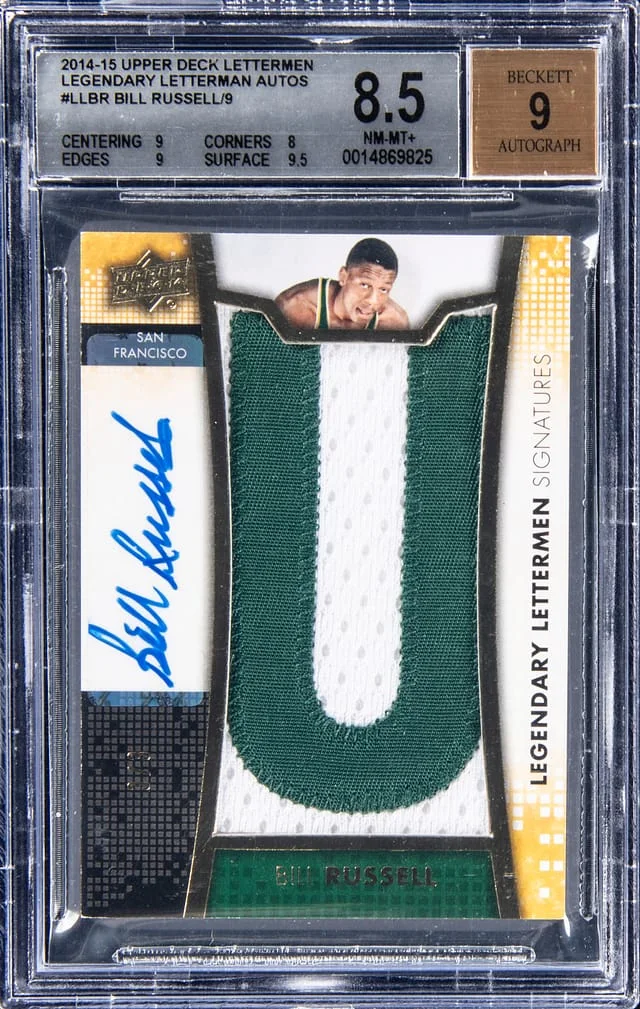 2014-15 Upper Deck Bill Russell Lettermen Legendary #LL-BR card image