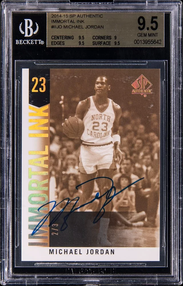 2014-15 Upper Deck SP Authentic Michael Jordan Immortal Ink #II-JO card image