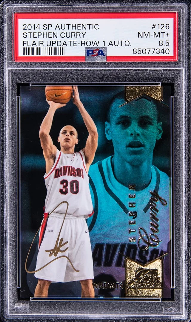 2014-15 Upper Deck SP Authentic Stephen Curry Flair Showcase Update Row 1 Autograph #126 card image