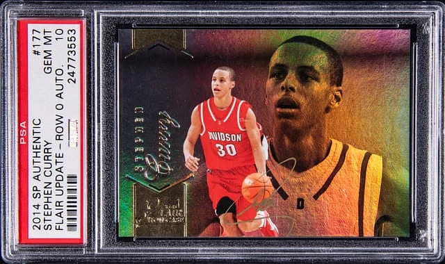 2014-15 Upper Deck SP Authentic Stephen Curry Flair Update Row 0 Autograph #177 card image