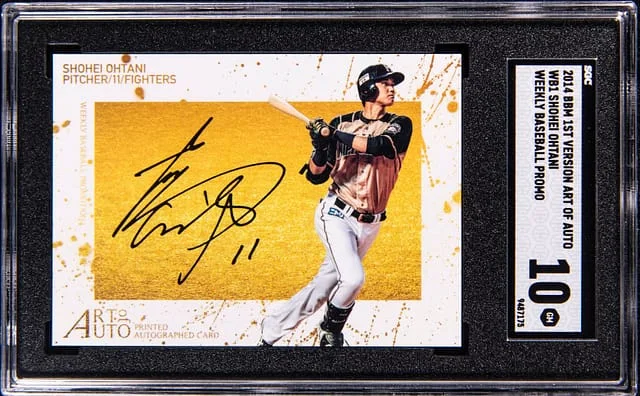 2014 BBM 1st Version Art of Auto Weekly Baseball Promo Shohei Ohtani #WB1 card image