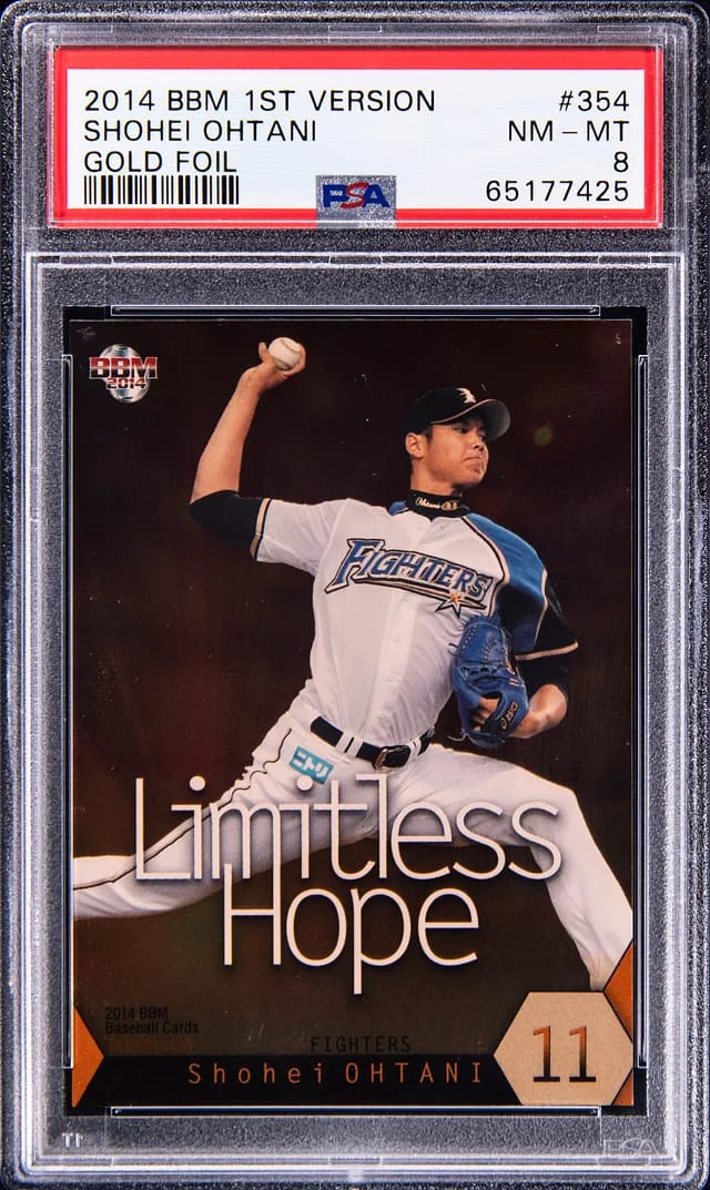 2014 BBM 1st Version Gold Foil Shohei Ohtani #354 card image