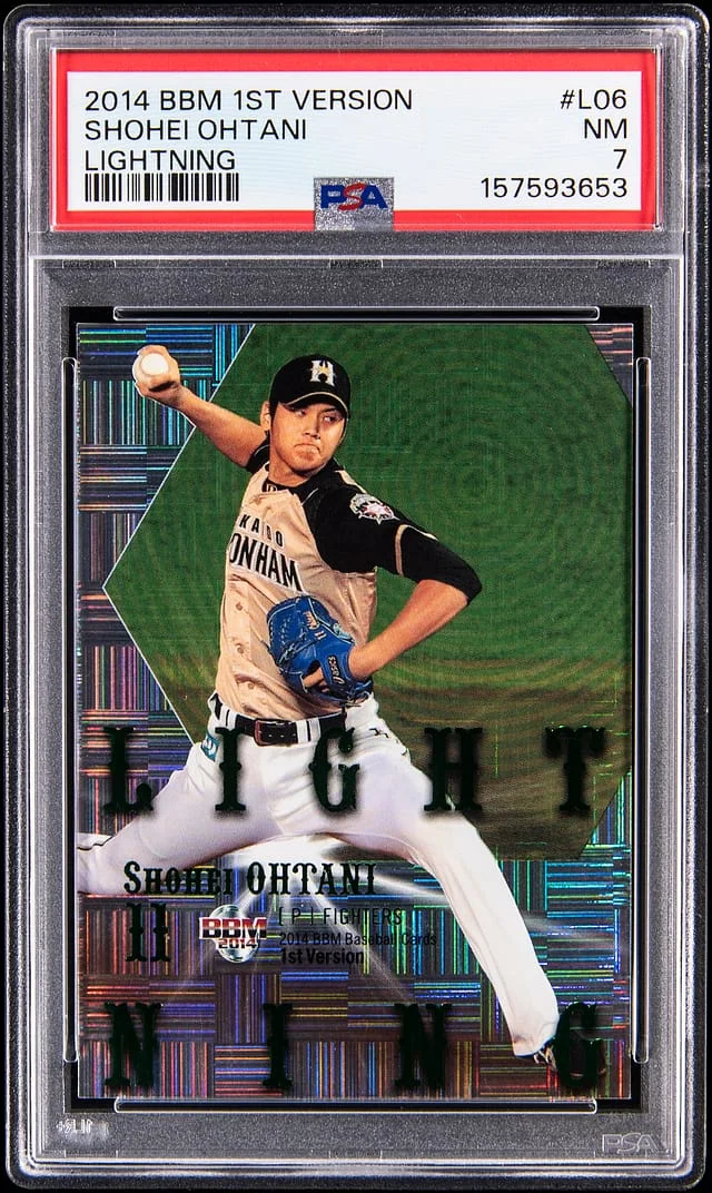2014 BBM 1st Version Lightning Shohei Ohtani #L06 card image