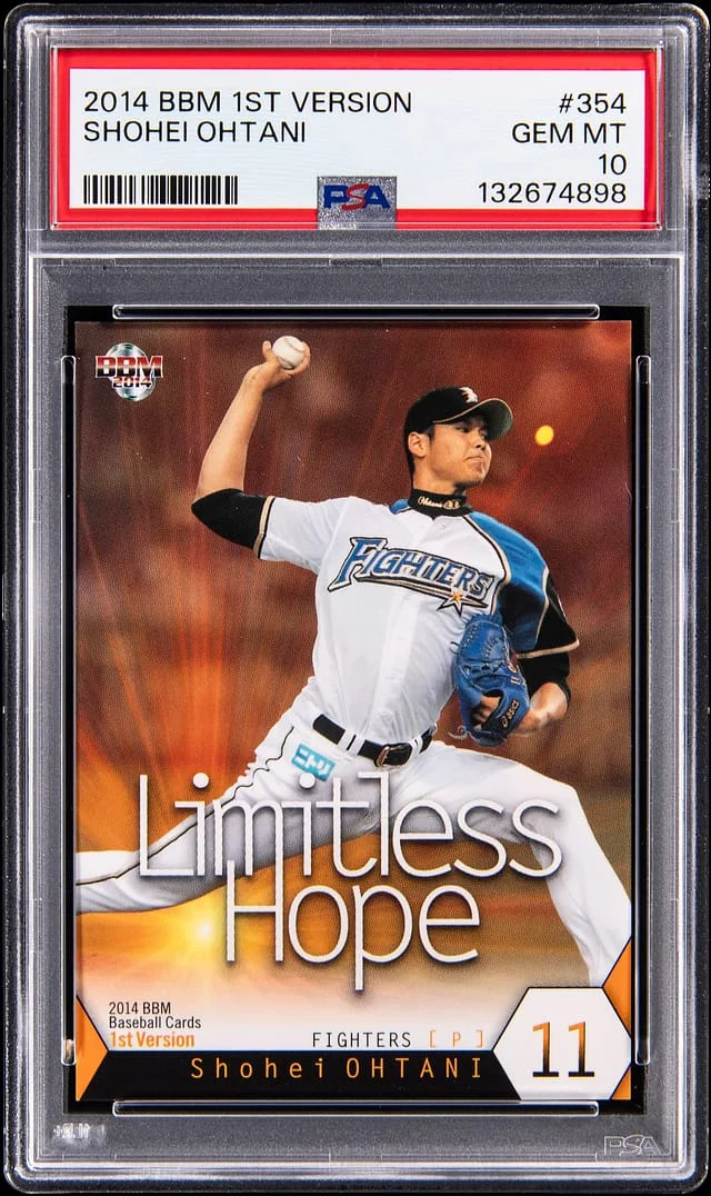 2014 BBM 1st Version Limitless Hope Shohei Ohtani #354 card image
