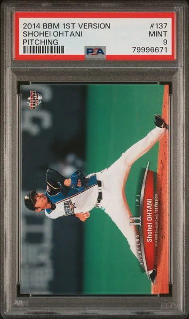 2014 Bbm 1st Version Pitching Shohei Ohtani #137 card image
