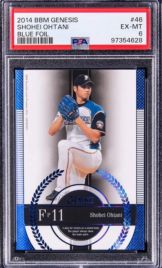 2014 BBM Genesis Blue Foil Shohei Ohtani #46 card image