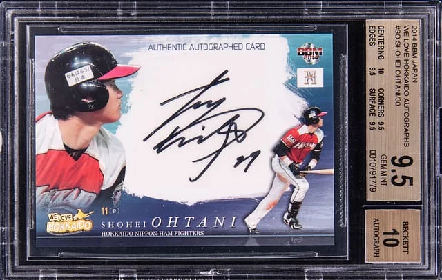 2014 BBM Japan We Love Hokkaido Autographs Shohei Ohtani #SO card image