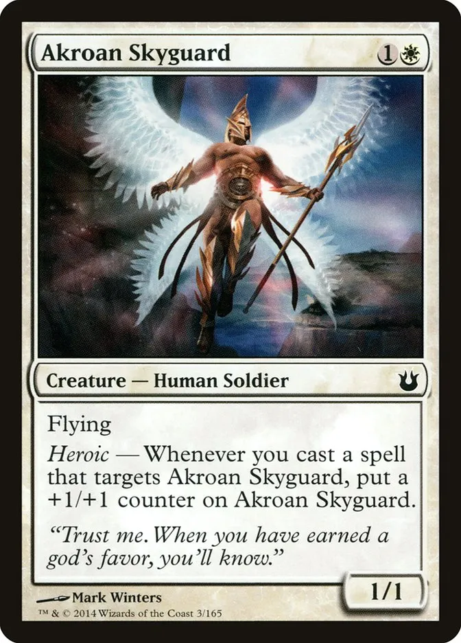 2014 Born of the Gods Akroan Skyguard common #3 unlisted card image