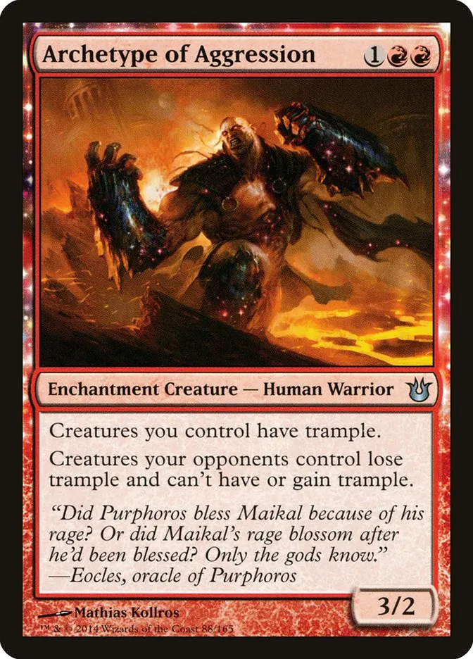 2014 Born of the Gods Archetype of Aggression uncommon #88 unlisted card image