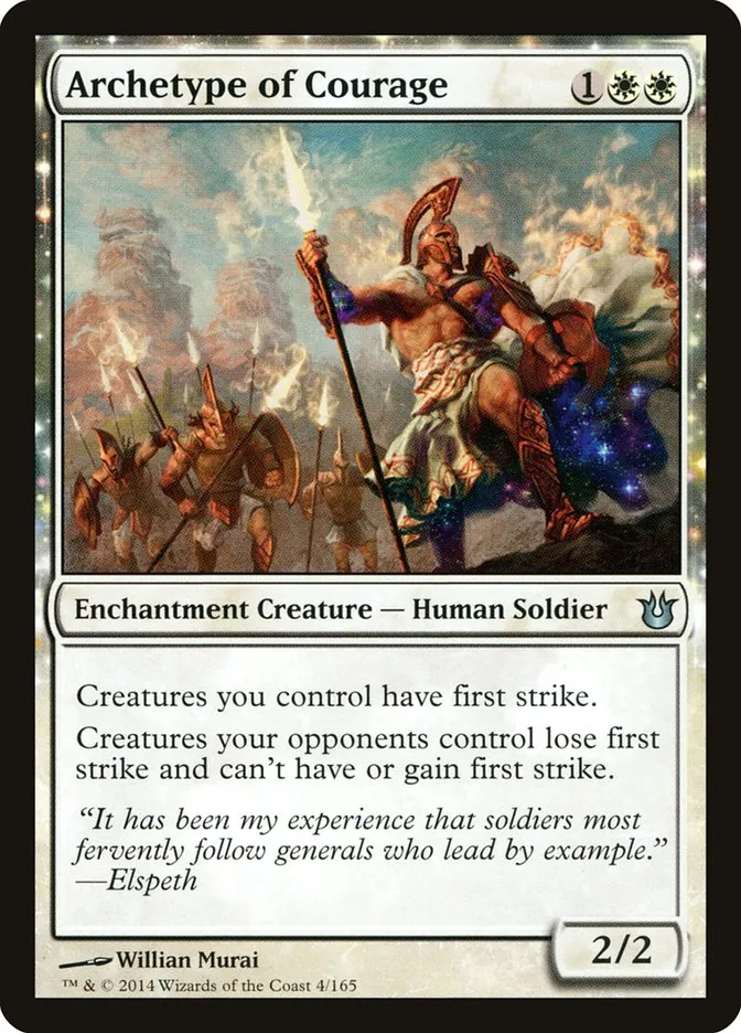 2014 Born of the Gods Archetype of Courage uncommon #4 unlisted card image