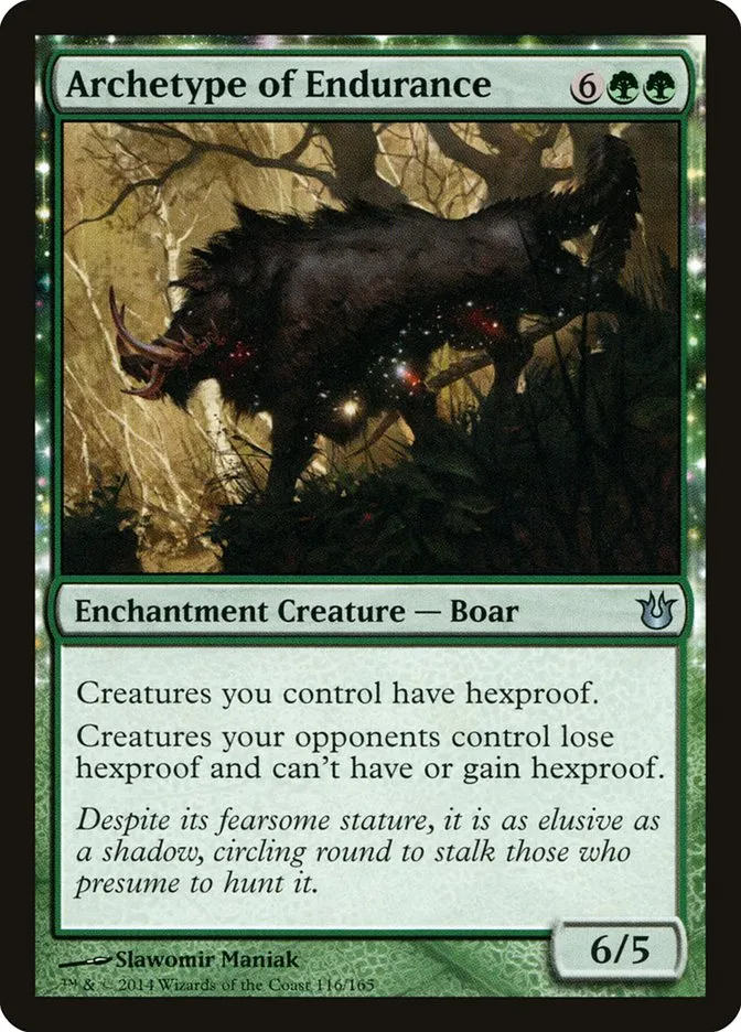 2014 Born of the Gods Archetype of Endurance uncommon #116 unlisted card image