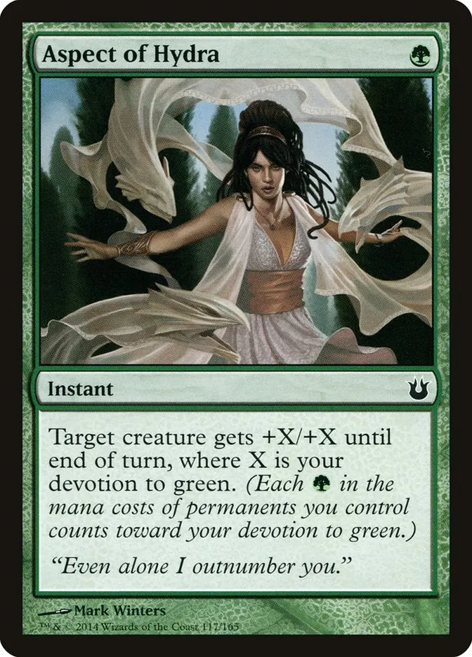 2014 Born of the Gods Aspect of Hydra common #117 unlisted card image