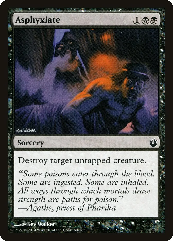 2014 Born of the Gods Asphyxiate common #60 unlisted card image