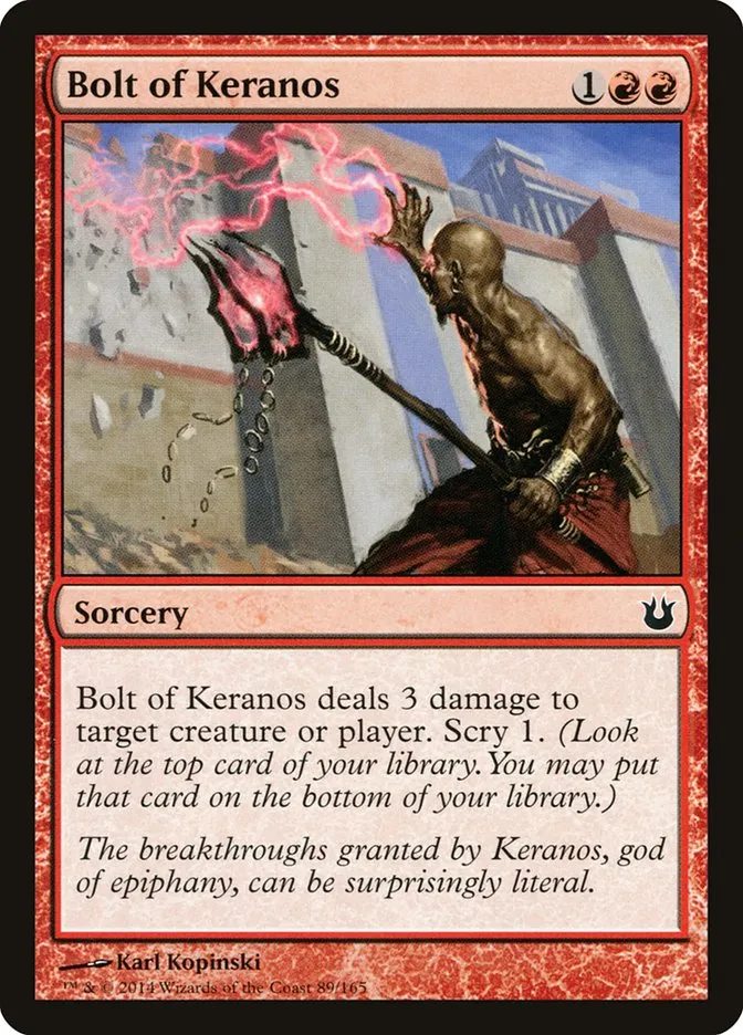 2014 Born of the Gods Bolt of Keranos common #89 unlisted card image
