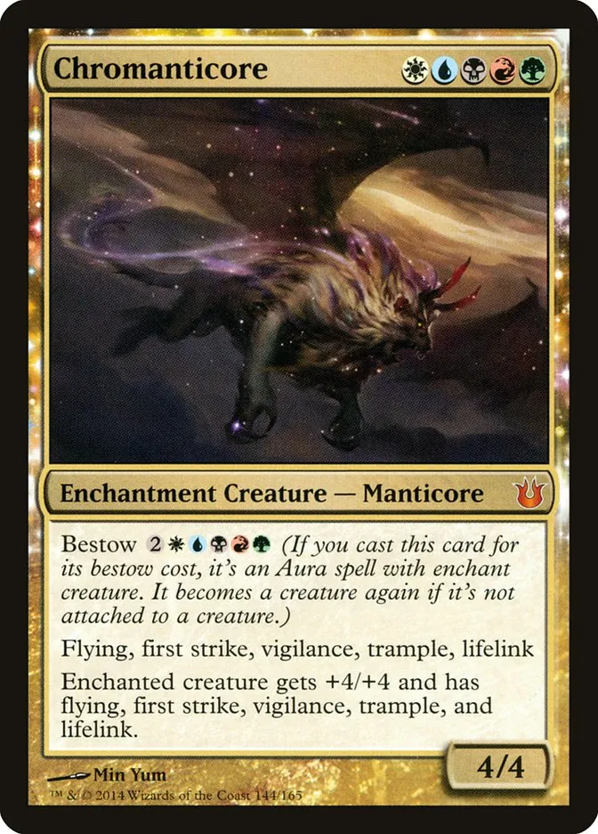 2014 Born of the Gods Chromanticore mythic #144 unlisted card image