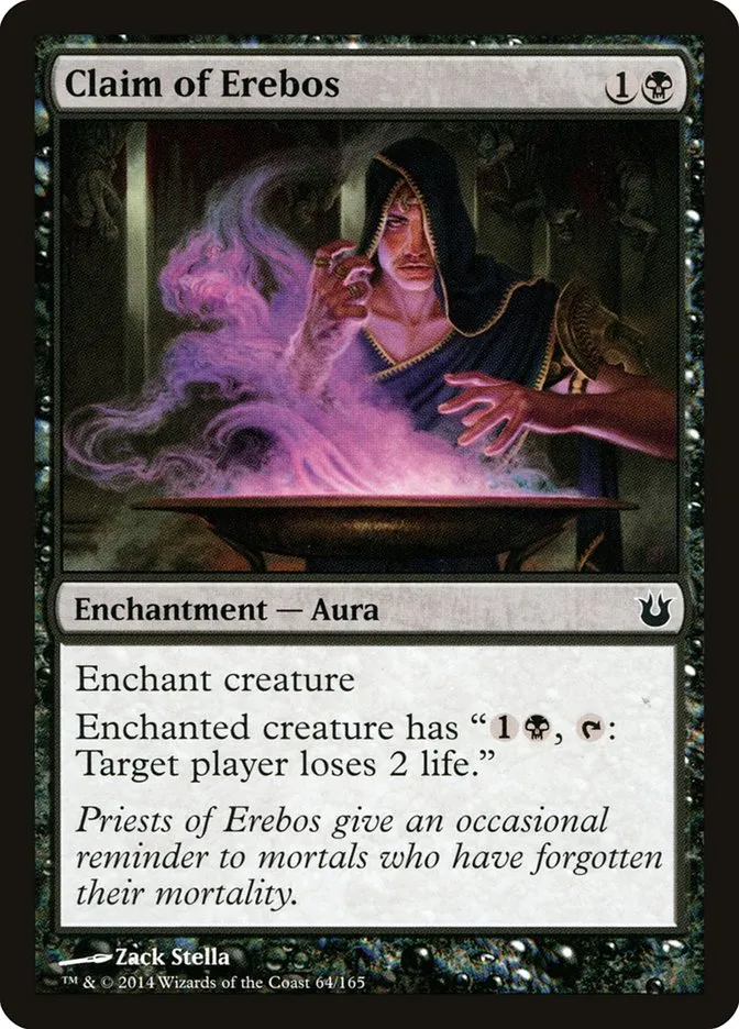 2014 Born of the Gods Claim of Erebos common #64 unlisted card image