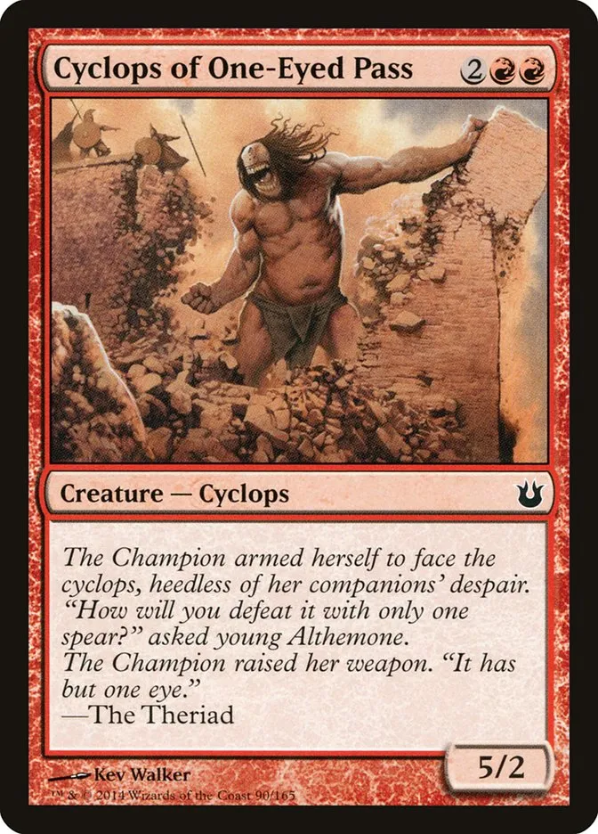2014 Born of the Gods Cyclops of One-Eyed Pass common #90 unlisted card image