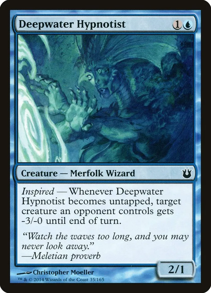 2014 Born of the Gods Deepwater Hypnotist common #35 unlisted card image