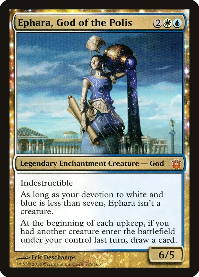 2014 Born of the Gods Ephara, God of the Polis mythic #145 unlisted card image