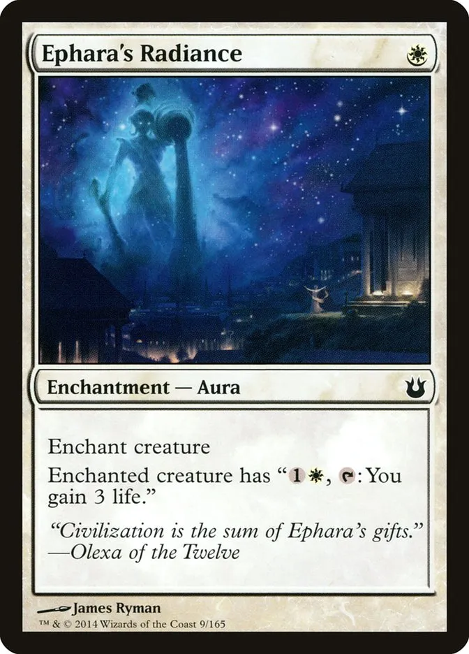 2014 Born of the Gods Ephara's Radiance common #9 unlisted card image
