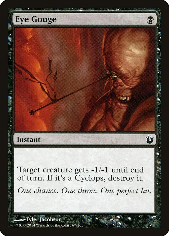 2014 Born of the Gods Eye Gouge common #67 unlisted card image