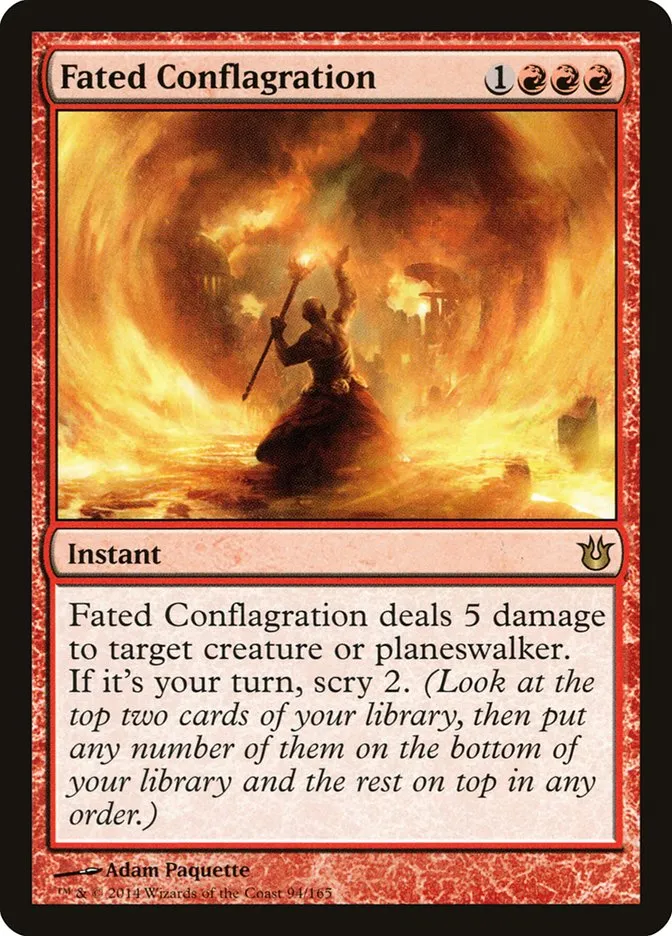 2014 Born of the Gods Fated Conflagration rare #94 unlisted card image