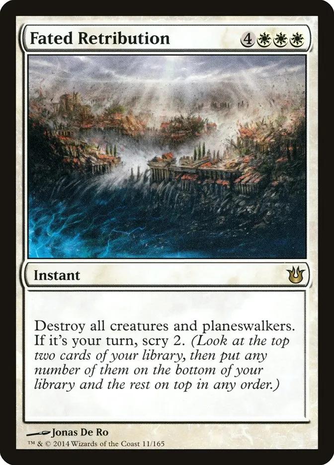 2014 Born of the Gods Fated Retribution rare #11 unlisted card image