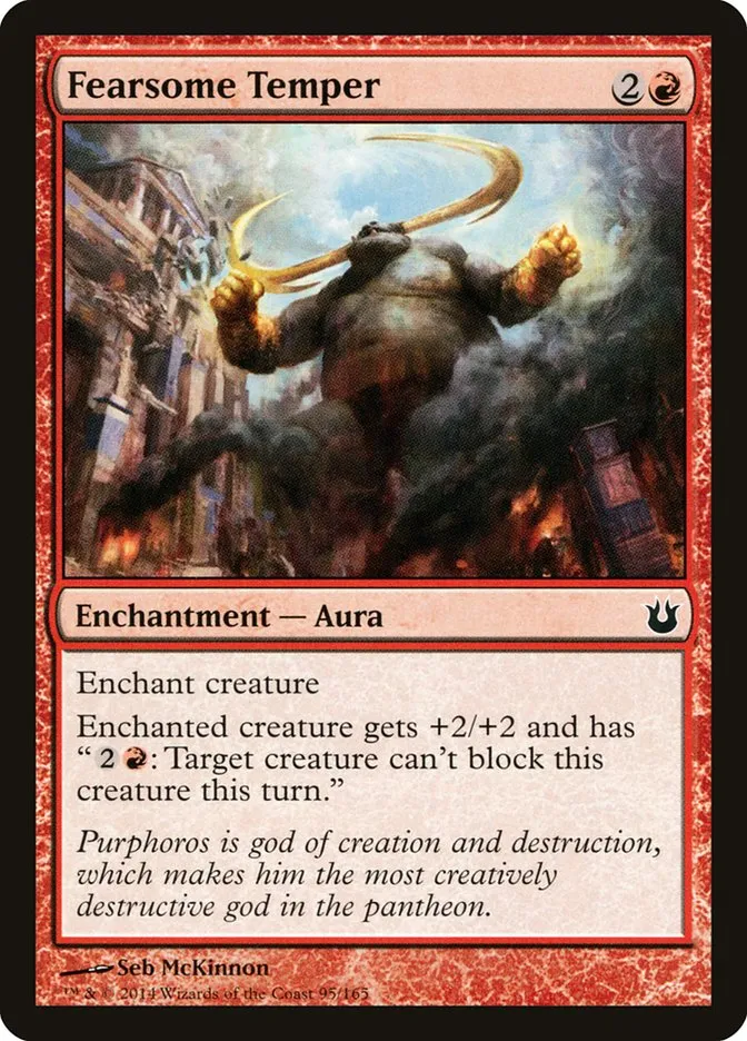 2014 Born of the Gods Fearsome Temper common #95 unlisted card image